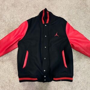 Jordan Men's Varsity Jacket in Black and Red